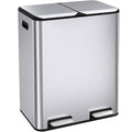 ComfyCorner 16 Gal Dual Trash Can, Stainless Steel Kitchen Garbage Bin by ComfyCorner