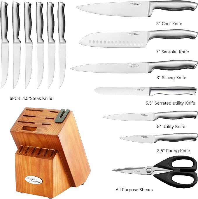 Marco Almond® Knife Block Set, KYA26 Knife Set - Image 2