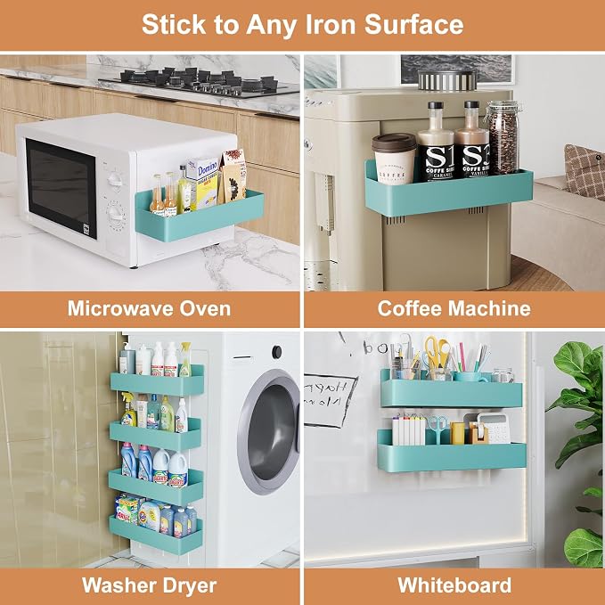 Mystozer Magnetic Spice Rack for Refrigerator, Kitchen Organizer and Storage - Image 6