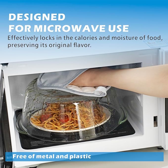 Tall Glass Microwave Splatter Cover - Image 3