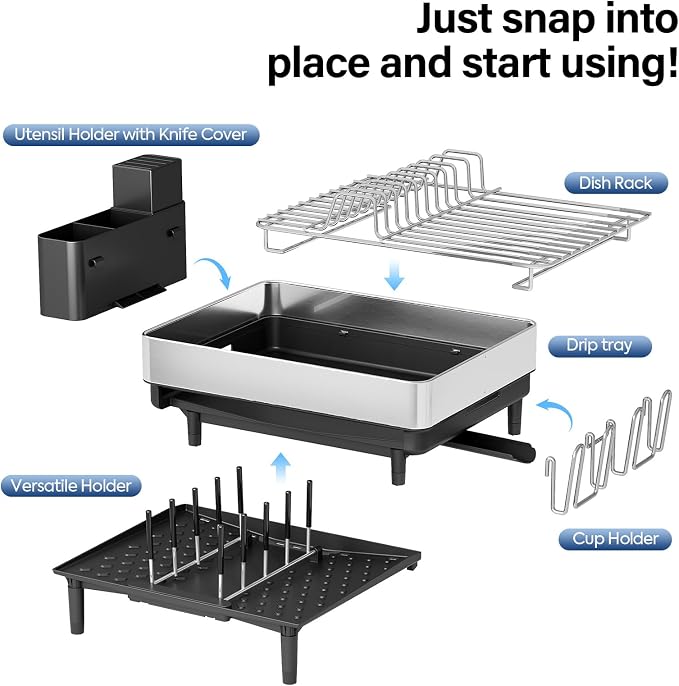 Urackify Dish Drying Rack for Kitchen Counter - Image 6