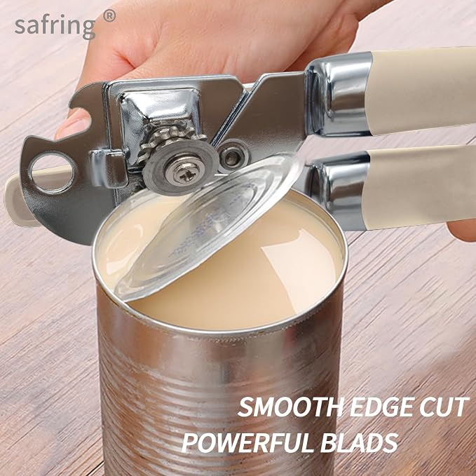 Safring Can Opener Manual, Handheld Strong Heavy Duty Stainless Steel Can Opener - Image 4