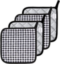 Joyhalo 4 Pack Pot Holders for Kitchen, Cotton Oven Holder by Joyhalo
