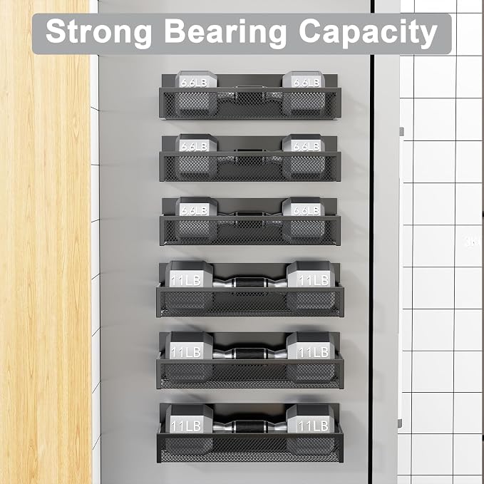 Aufworld Magnetic Spice Rack for Refrigerator, 6 Pack Magnetic Shelf, Fridge - Image 4