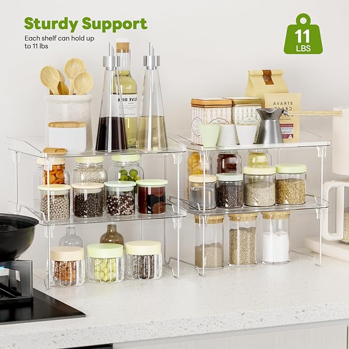 STARLATTA Acrylic Cabinet Organizer Shelf, Spice Rack, Countertop Organizers - Image 4