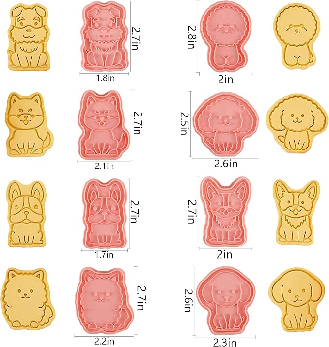 Dog Cookie Cutters Set, Cute Cookie Cutters - Image 3