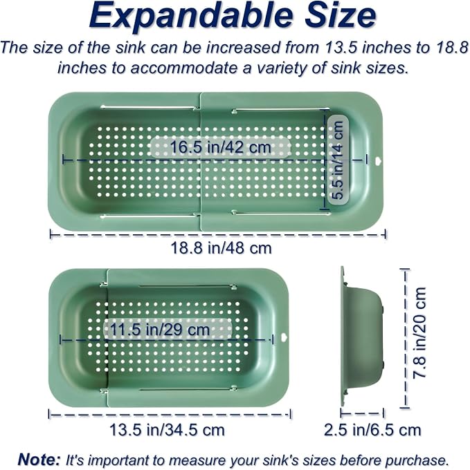 Extendable Sink Colander Strainer Basket - Image 2