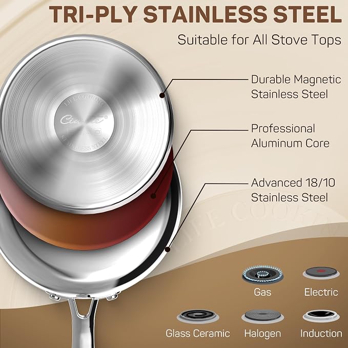 Ciwete 3 Qt Stainless Steel Saucepan - Image 2