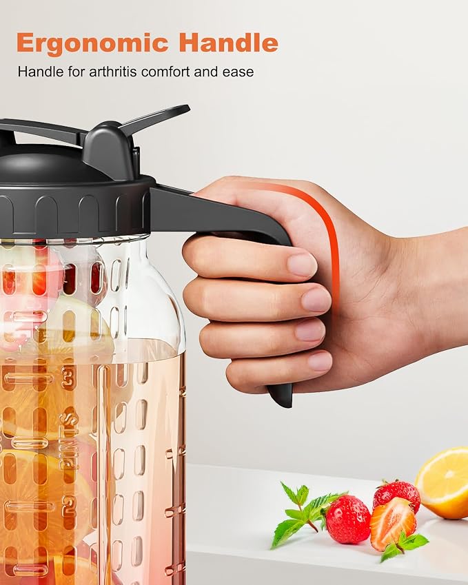 64oz Glass Mason Jar Pitcher – Airtight & Leakproof Glass Pitcher - Image 6