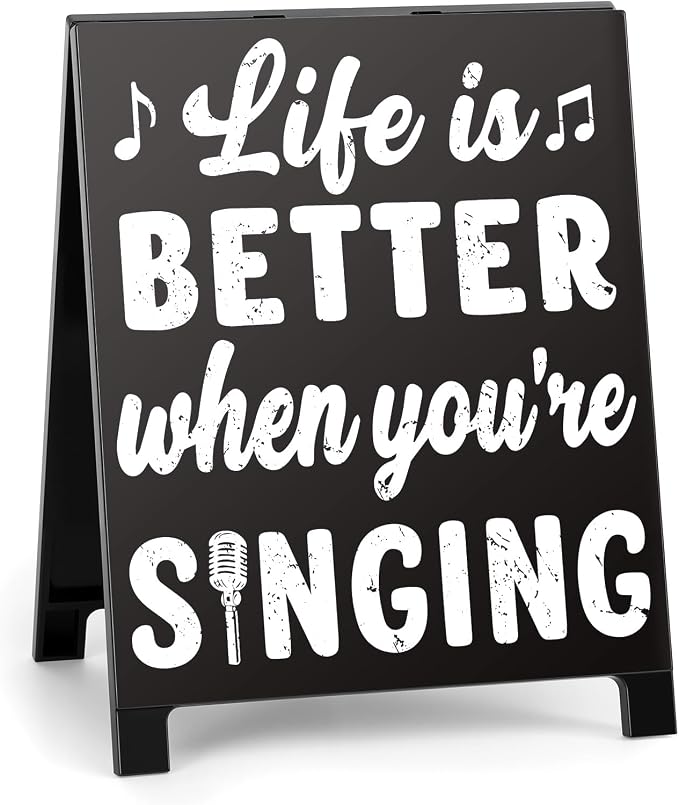 Life Is Better When You're Singing Music Desk Sign by Youremotionalvaluechoices