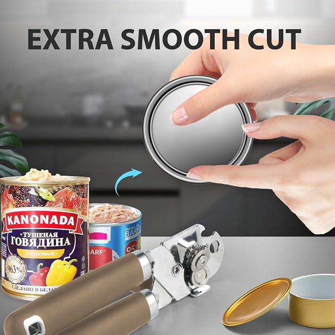 Safring Can Opener Manual, Heavy Duty Handheld Strong Can Opener - Image 7