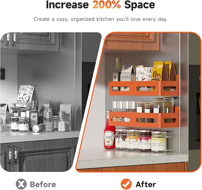 Sevenblue 4 Pack Strong Magnetic Spice Rack - Image 3