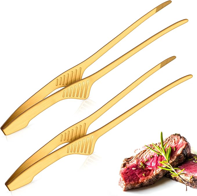 Patelai 2 Pieces Korean and Japanese BBQ Tongs Non Slip Cooking Utensils by Patelai