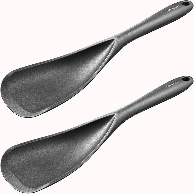 Cooking Spoon for Nonstick Cookwares, VOVOLY Silicone Spoon for Mixing by VOVOLY