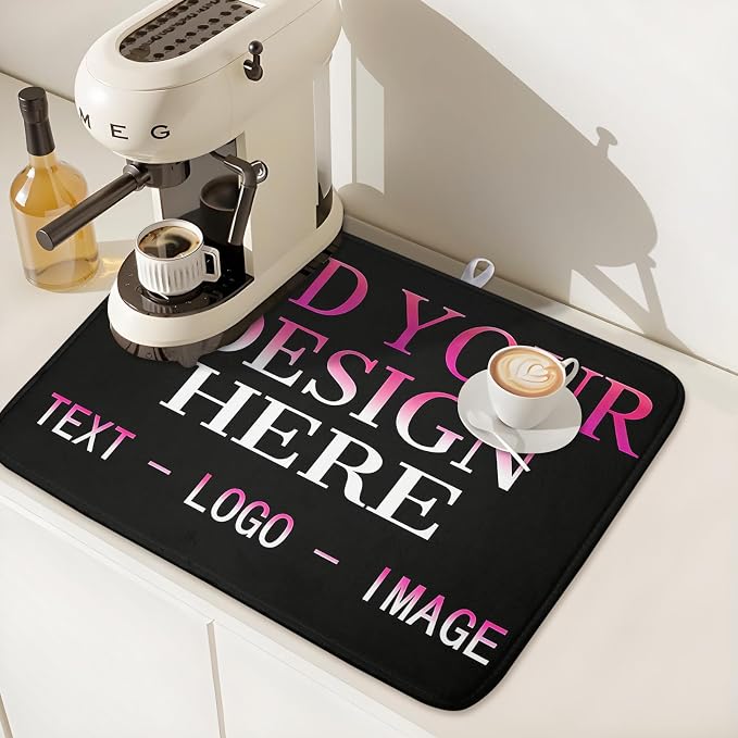 Custom Personalized Dish Drying Mat 16x18 Inch Customized Drying Mats - Image 7
