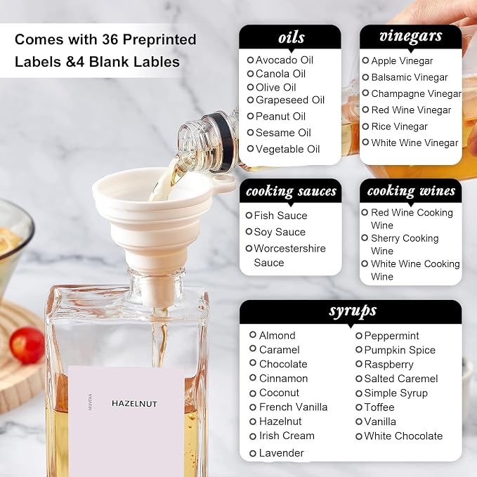 Olive Oil Dispenser Bottle for Kitchen, 16.9 oz/ 500 ml Cooking Oil Container - Image 6