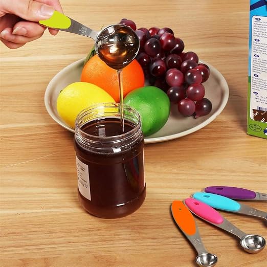 Fsdifly-Stainless Steel Measuring Spoons 5 Piece Stackable Set - Image 8