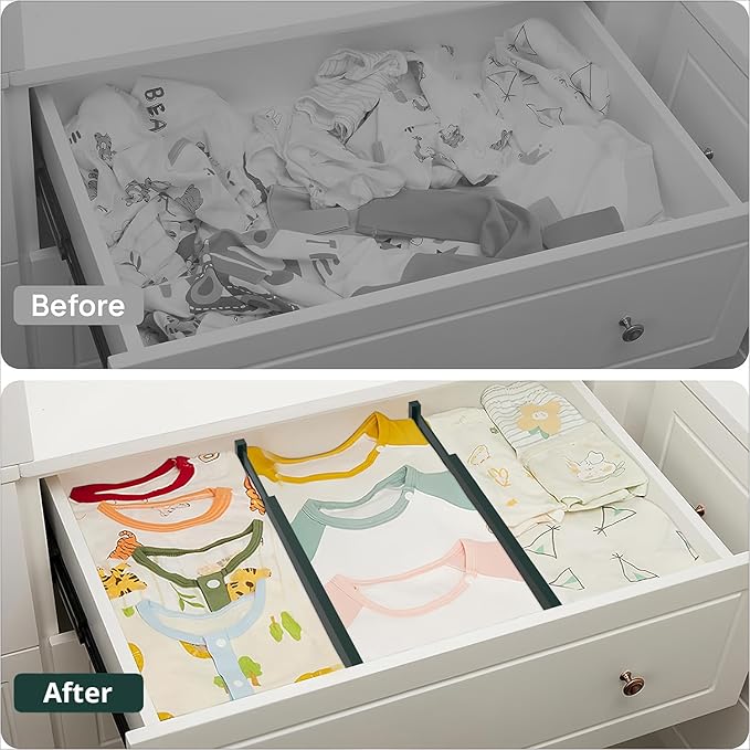 ANTOWIN Expandable Bamboo Drawer Dividers Organizers, Drawer Separators Splitter - Image 9
