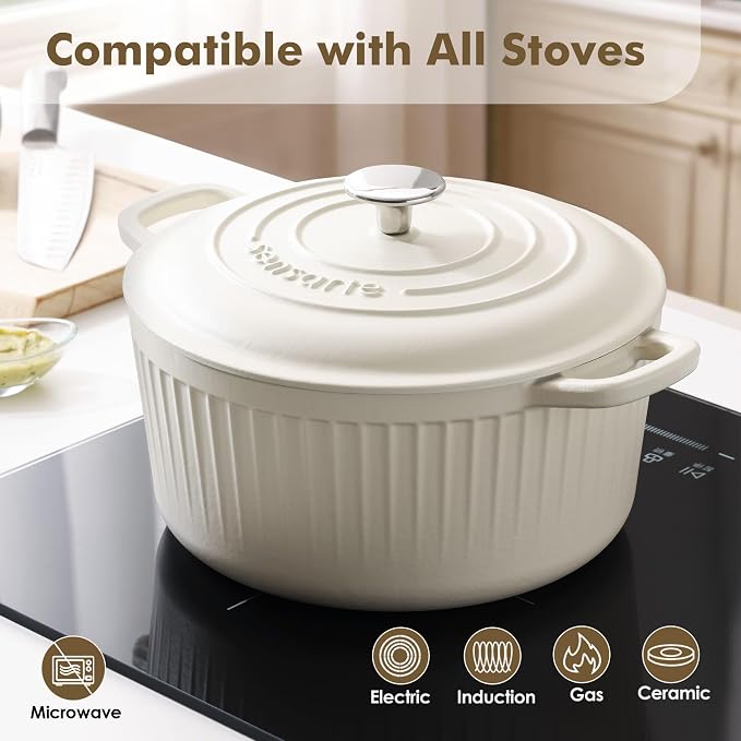 SENSARTE Enameled Cast Iron Dutch Oven Pot - Image 6