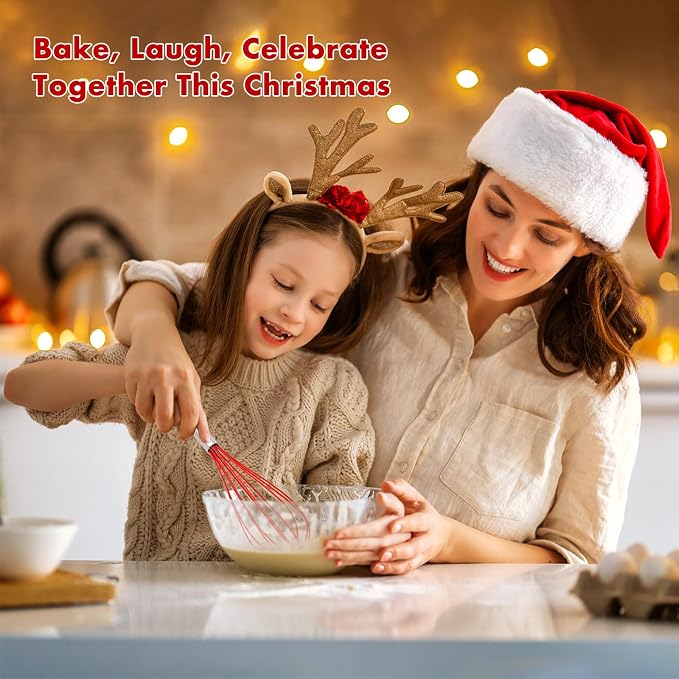 OYV Christmas Whisk Set – 3 Sizes – Holiday Red, Cooking & Mixing, Christmas - Image 6