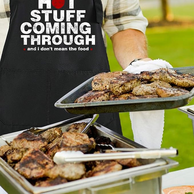Rosoz Funny BBQ Black Chef Aprons - Image 7