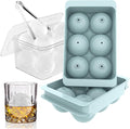 WIBIMEN Large Ice Cube Molds, Big Round Whiskey Ice Cube Trays by WIBIMEN
