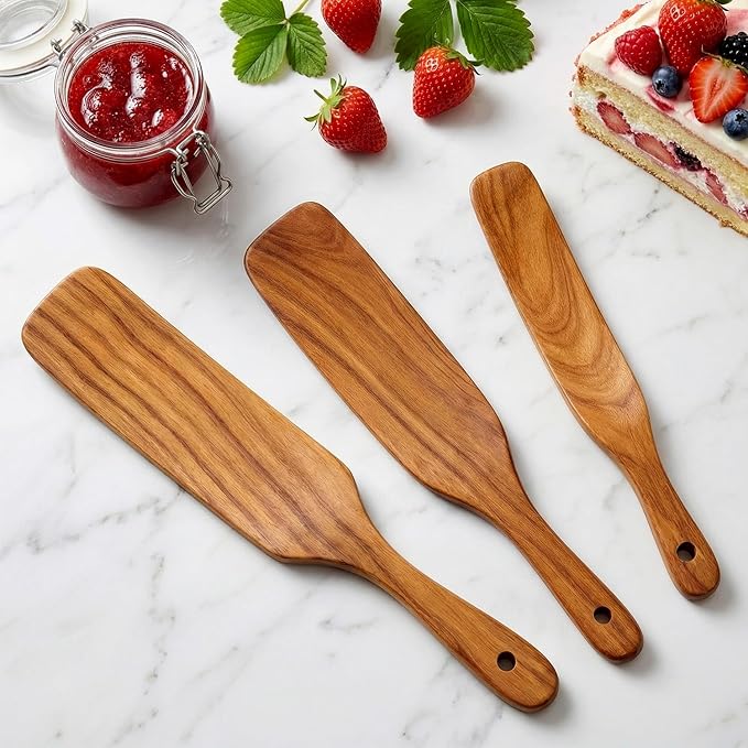 3 Pack Skinny Wooden Spurtle Set - Image 8