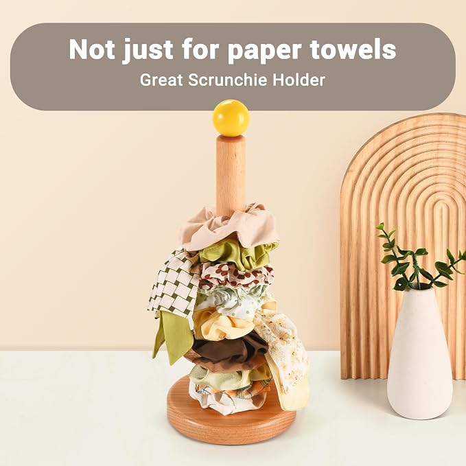 Paper Towel Holder, Wooden Kitchen Roll Stand - Image 6