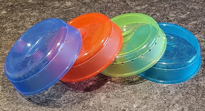 Rock 4 Pack of Microwave Plate Bowl Splatter Cover. Keep Your Microwave Clean - Image 2