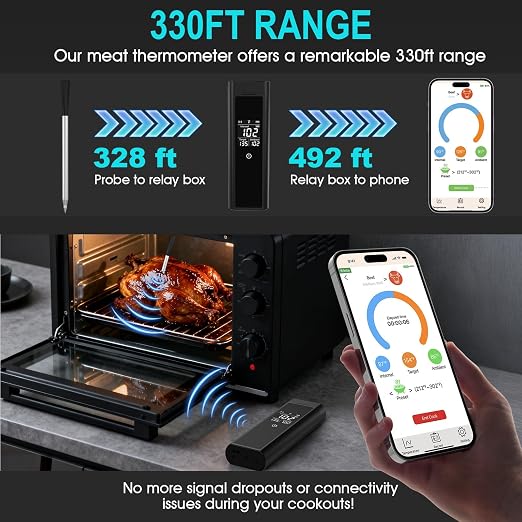 Wireless Meat Thermometer Bluetooth Digital, Smart Meat Thermometer Digital - Image 2