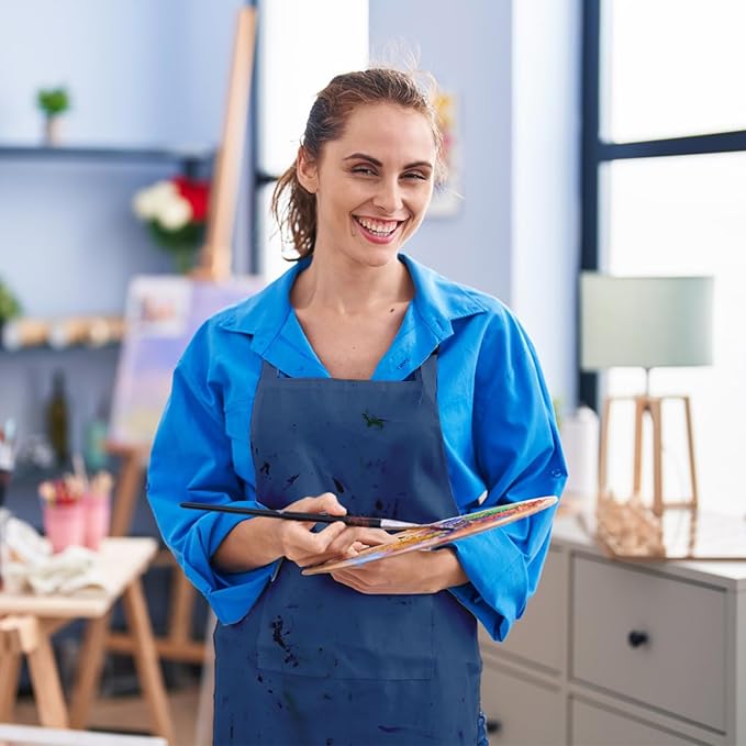 15 Pcs Adult Aprons Bulk with Pockets Adjustable Bib Chef Apron - Image 6