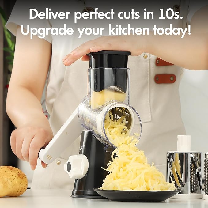 Cheese Grater Hand Crank, Rotary Vegetable Shredder - Image 7