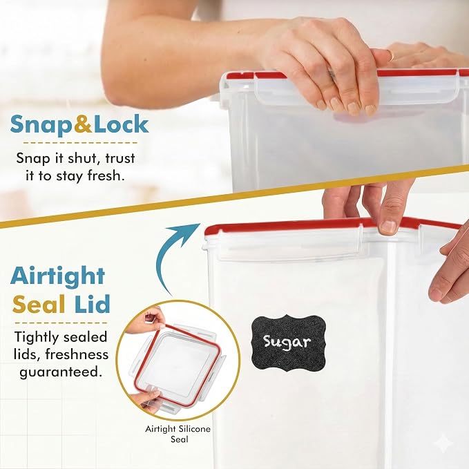 Shazo 2 PC Extra Large Bulk Food Storage Containers - Image 5