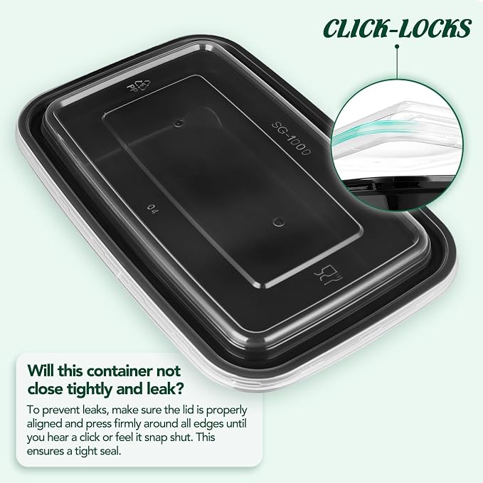 Glotoch Meal Prep Containers 32oz 100 Pack - Image 10