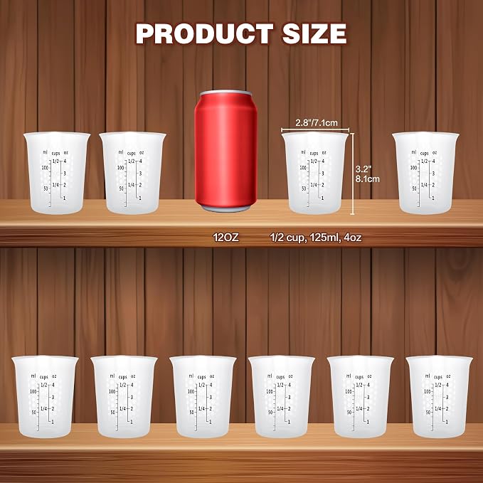 Silicone Measuring Cups Set 10Pcs 125ml - Image 2