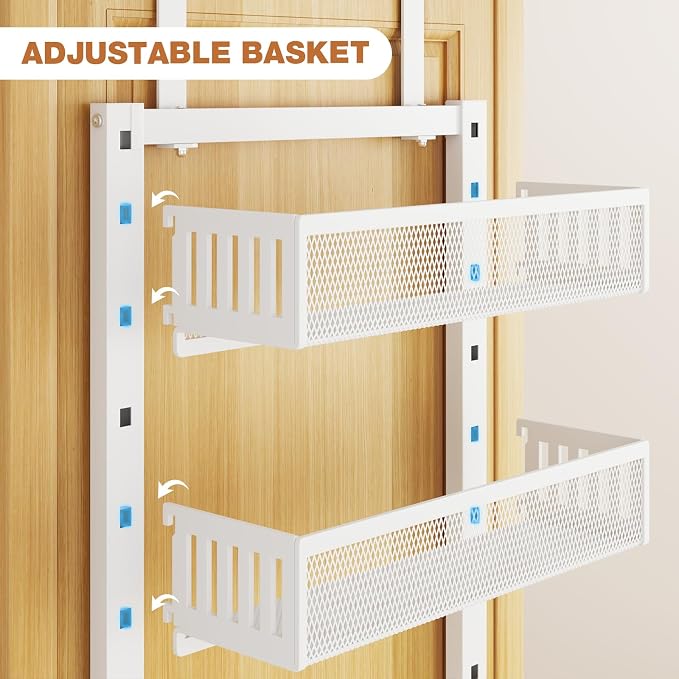 Pantry Door Organizers and Storage, 8-Tier Large Metal Heavy-Duty Frame Over - Image 8