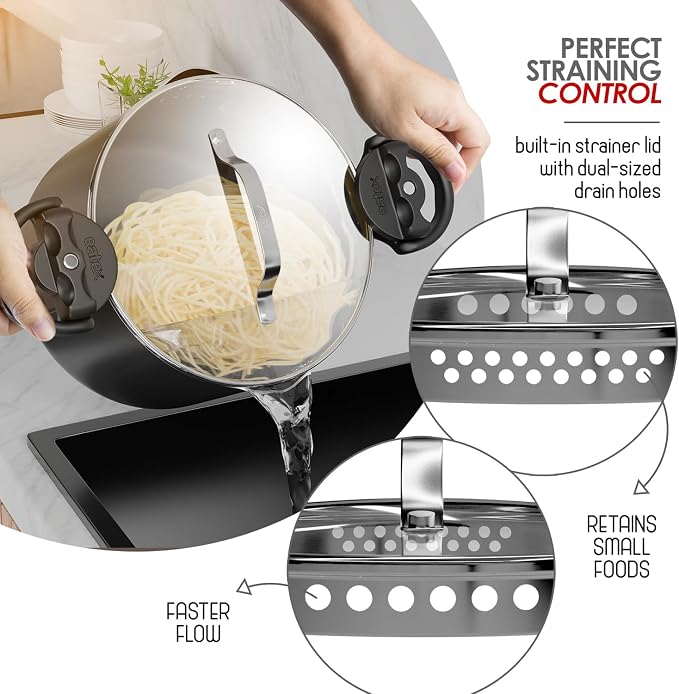 EATEX Pasta Pot with Strainer Lid - Image 3