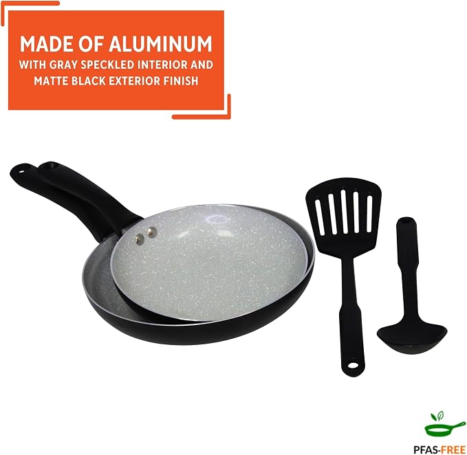 IMUSA Nonstick Ceramic Cookware Set 4-Piece 8in/10in, - Image 3
