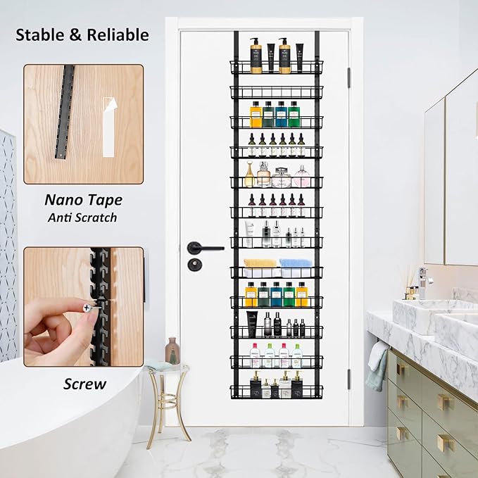 Churboro Over the Door Pantry Organizer Rack - Image 5