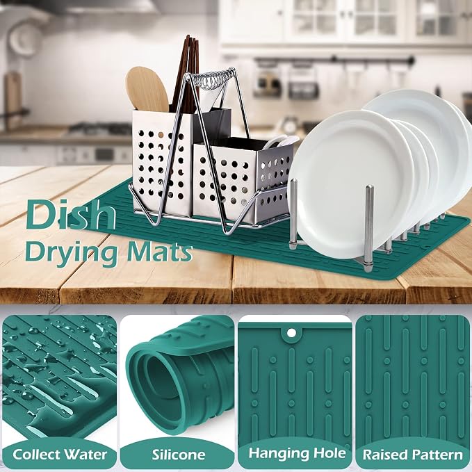 GeeRic Dish Drying Mats, Heat-resistant Silicone Mat - Image 3