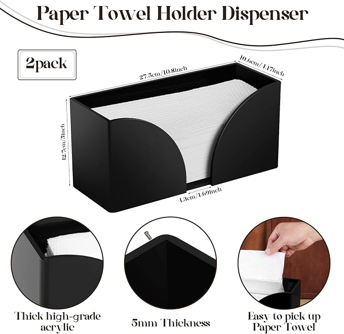 2Pack Paper Towel Dispenser Countertop - Image 2