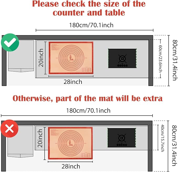 Non-slip Silicone Pastry Mat Extra Large - Image 6