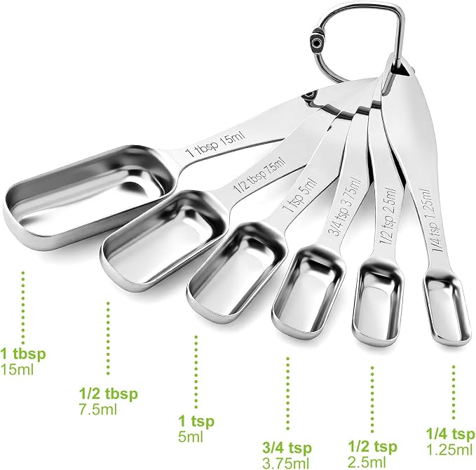 FANGSUN Stainless Steel Narrow Measuring Spoons, Metal Measuring Spoons - Image 5