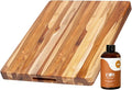 Teakhaus Cutting Board and EON Cutting Board Oil Set by TEAKHAUS