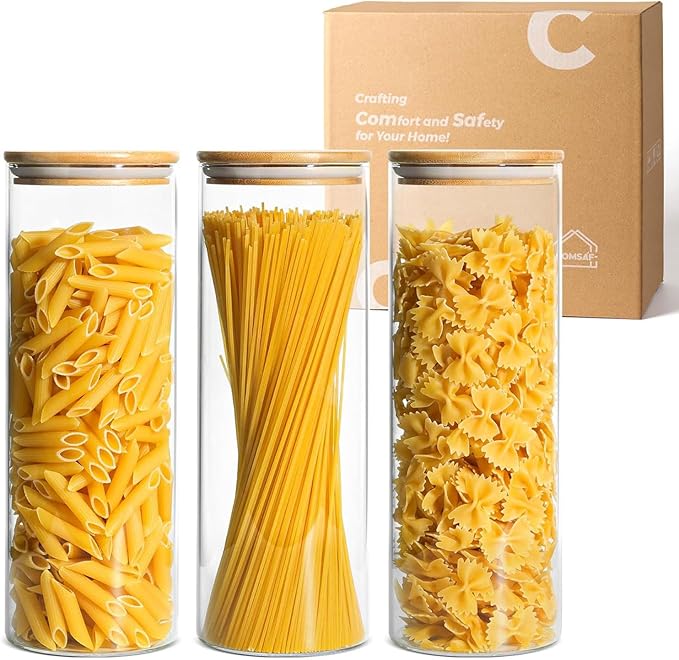 ComSaf Glass Spaghetti Pasta Storage Container by ComSaf