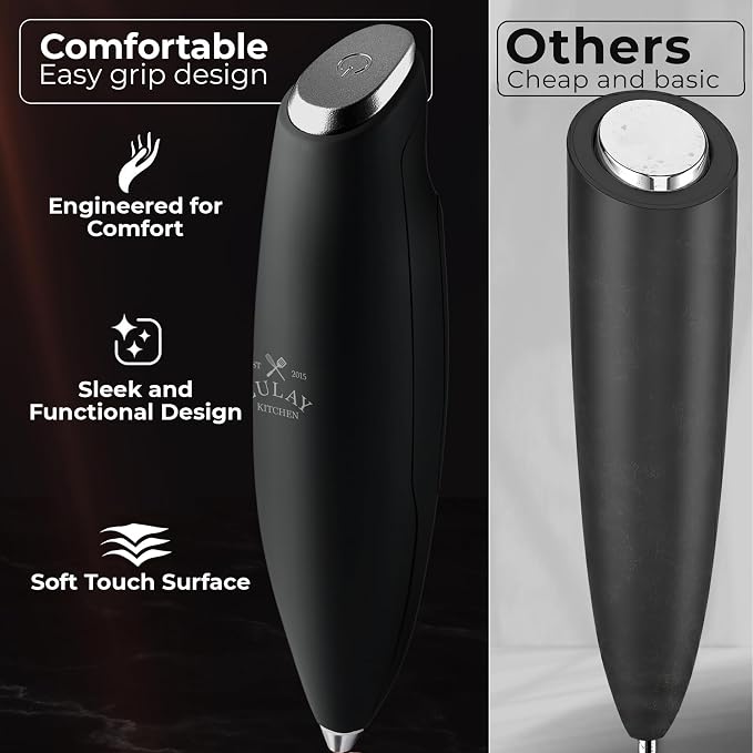 Zulay Kitchen Patented Tornado Triple Whisk Milk Frother - Image 5
