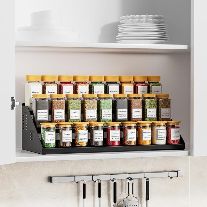 RCHYFEED Spice Rack Organizer for Cabinet, 3 Tier Spice Rack Expandable - Image 8