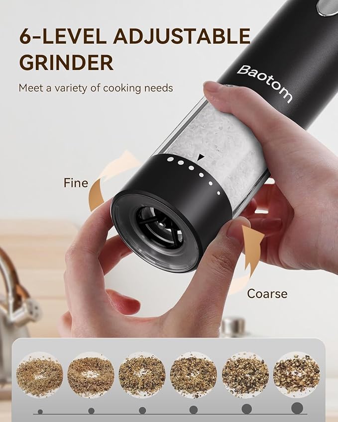 Electric Salt and Pepper Grinder Set - Image 4
