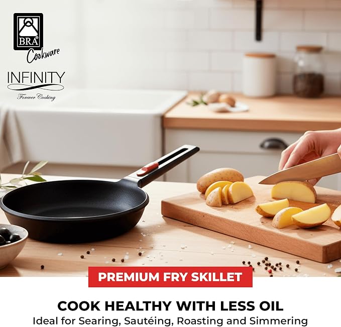BRA COOKWARE Infinity Nonstick Frying Pan | 10.2-Inch Cast Aluminum Skillet | - Image 4