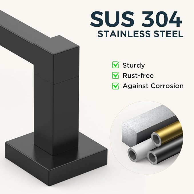 FORIOUS Toilet Paper Holder Set Wall Mount, SUS 304 Stainless Steel Pivoting - Image 5